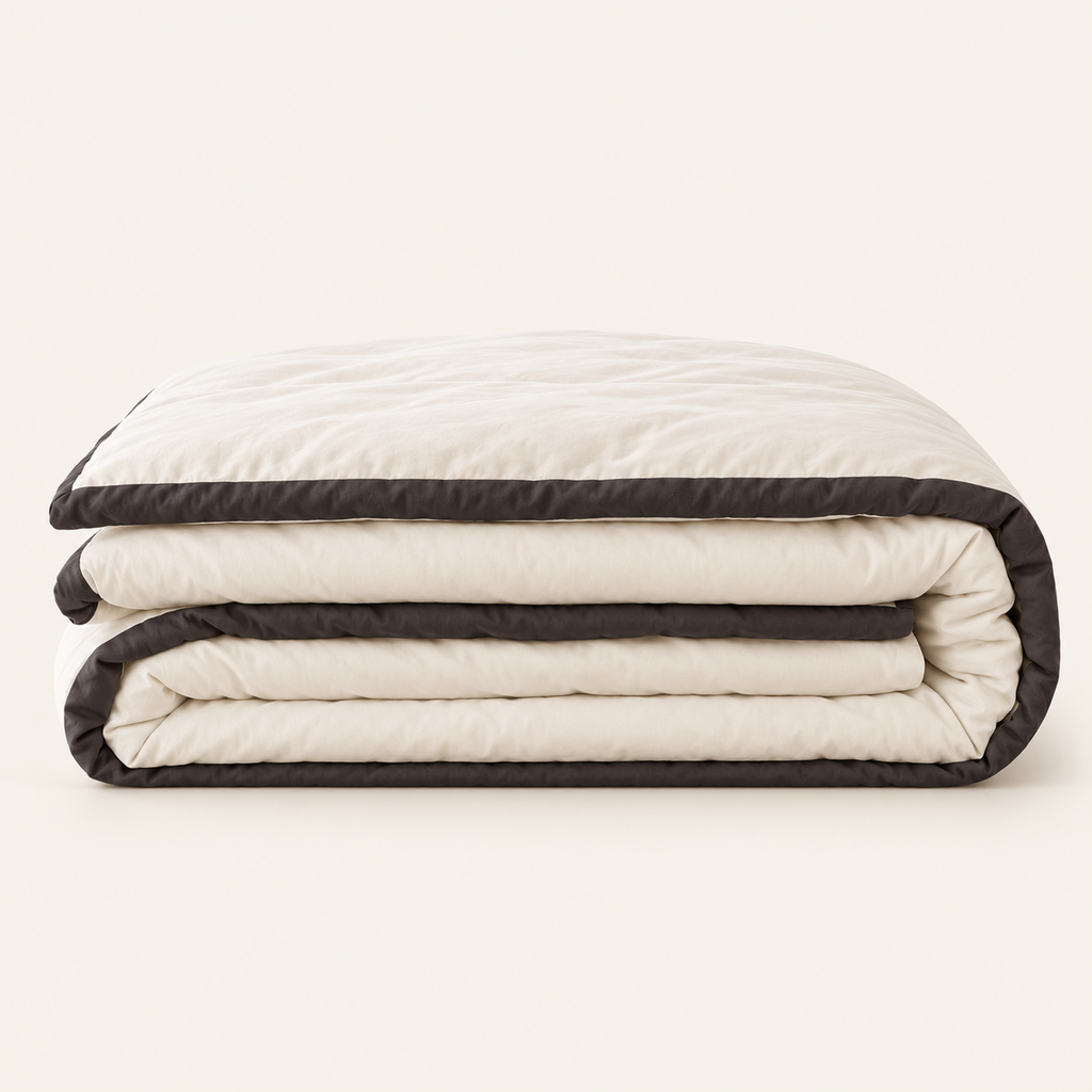 Couette japonaise 100 % coton brossée, épaisse et chaude