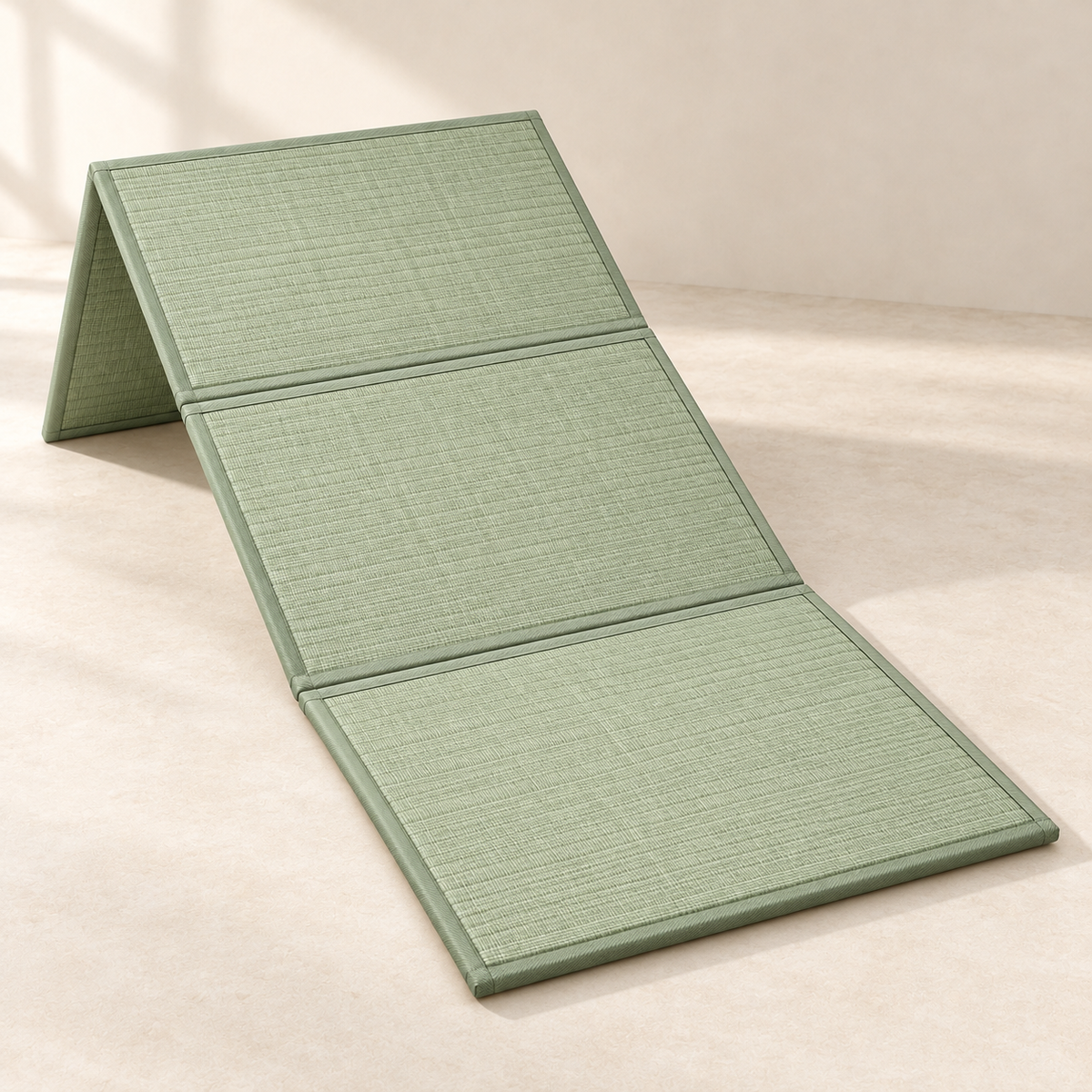 Tatami japonais pliable en jonc naturel, matelas de sol antidérapant