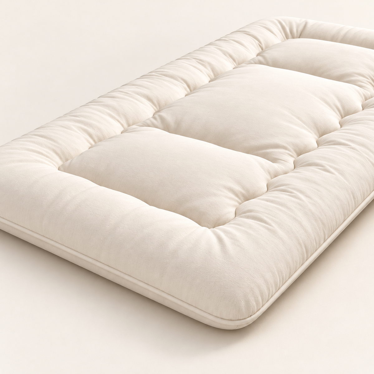 Matelas futon japonais 90x200 cm, matelas de sol enroulable beige