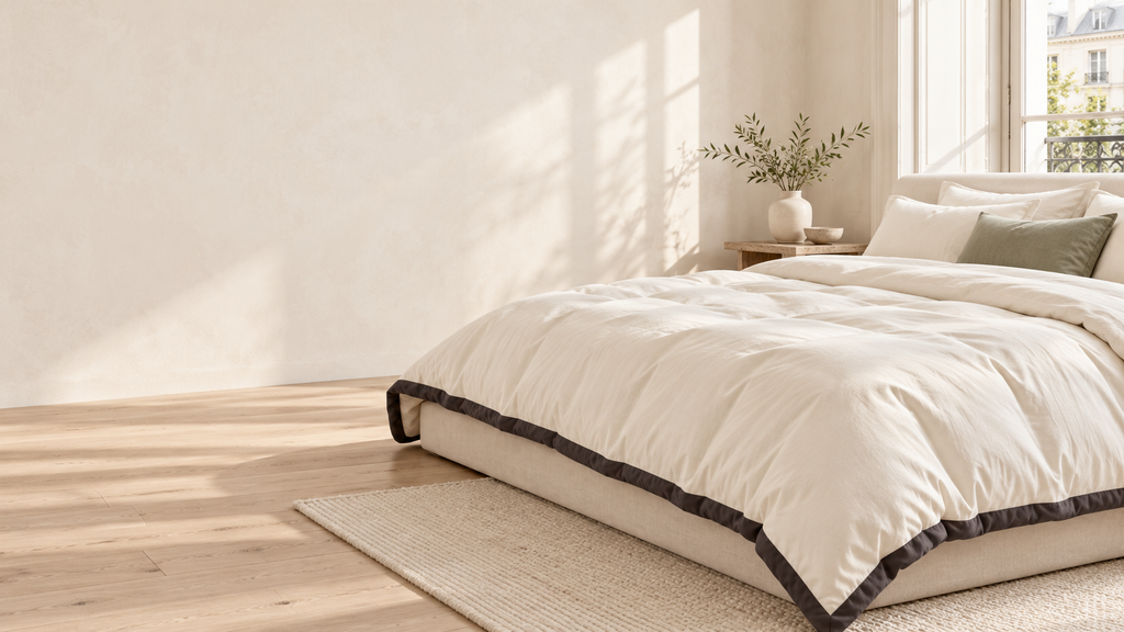 Couette japonaise 100 % coton brossée, épaisse et chaude