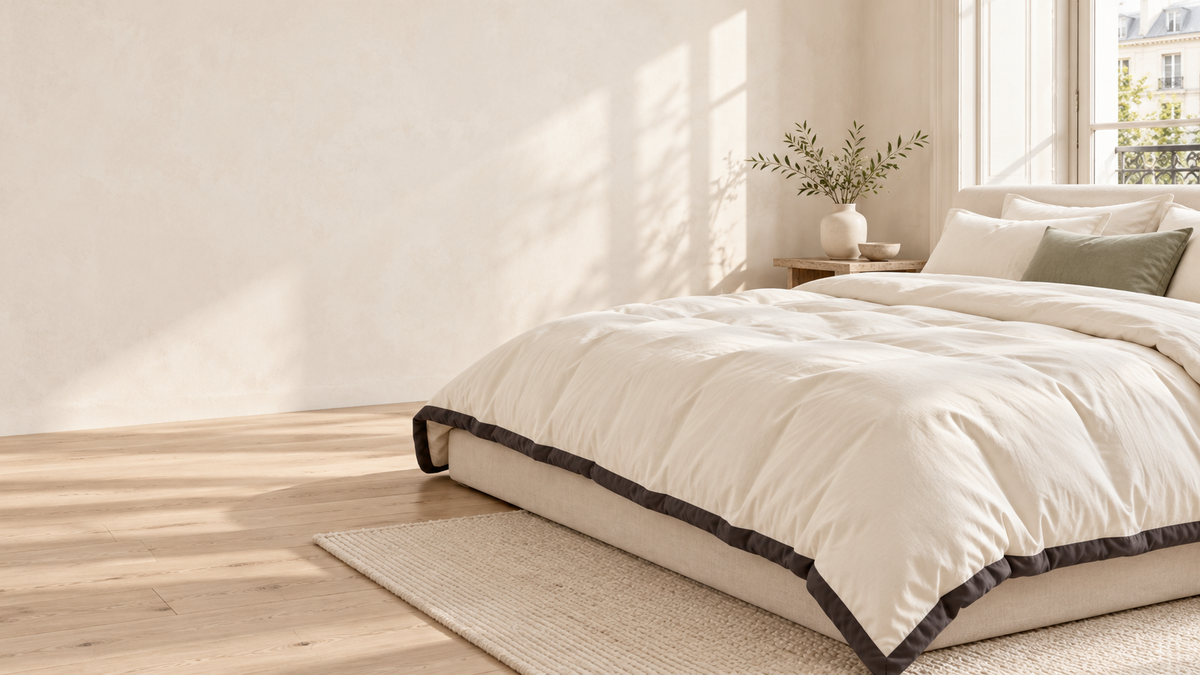 Couette japonaise 100 % coton brossée, épaisse et chaude
