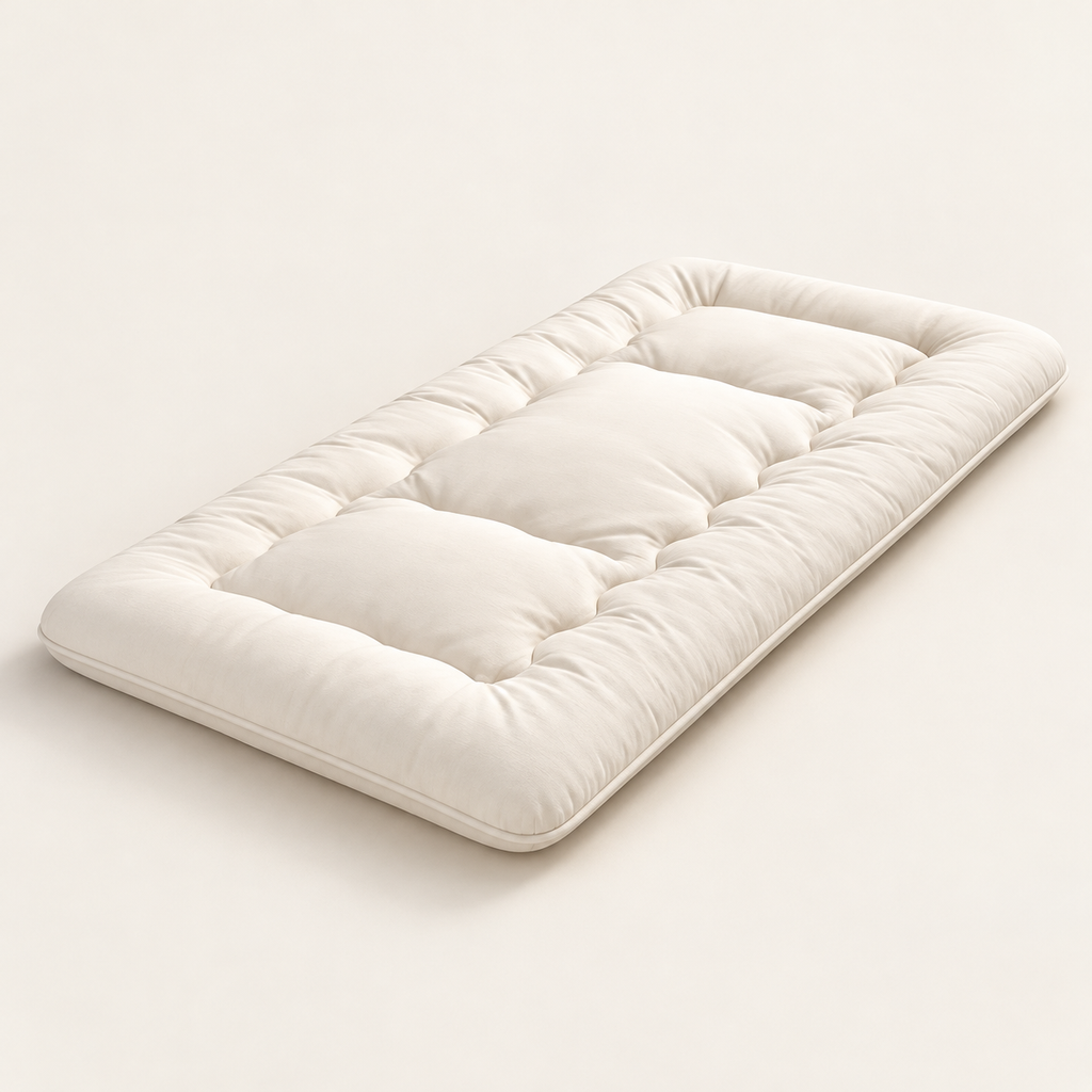 Matelas futon japonais 90x200 cm, matelas de sol enroulable beige