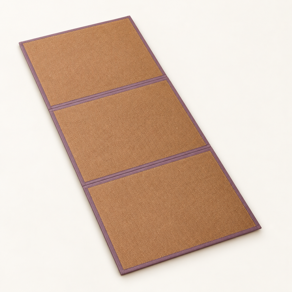 Tatami japonais pliable en jonc naturel, matelas de sol antidérapant